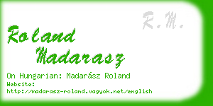 roland madarasz business card