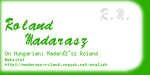 roland madarasz business card